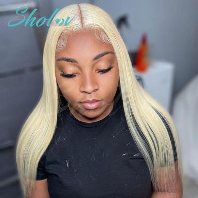 China 100% Seller 100% Wave Wig 613 Blonde Lace Front Wig Human Hair Sholov Virgin Indian Hair Raw Wholesale Cheap Silky Straight Full Hd Wave Wig for sale