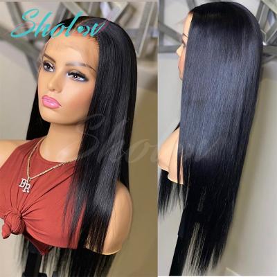 China Wholesale Seller Silky Straight Wave Virgin Hair Cuticle Aligned Lace Front Human Hair Wigs Brazilian Straight Color Women Lace Closure Wig For for sale