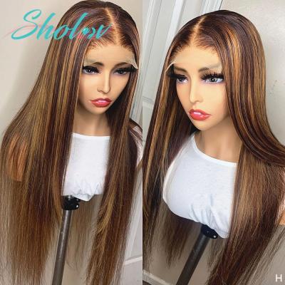 China Good Quality Body Wave Color 27# Hair Wig,Wholesale Long Lace Front Human Hair Wig,Virgin Cuticle Aligned Full Lace Frontal Hair Wigs for sale