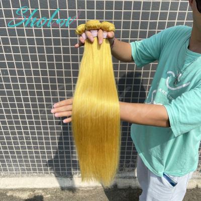 China Silky Straight Brazilian Straight Yellow Hair Bundles With Closure 3 PCS Hair Bundles Hair Bundles With Closure for sale