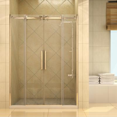 China Modern Frameless Glass Shower Door Hardware Sliding Glass Track Kit for sale