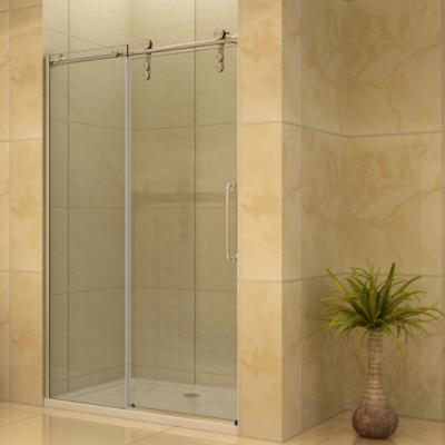 China Modern Wholesale Custom Frameless Glass Shower Barn Door Bath Shower Room Sliding Glass Door for sale