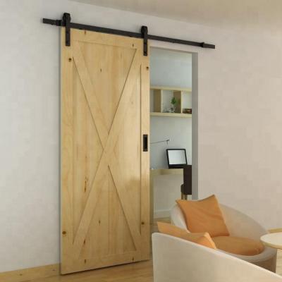 China Large Modern Antique Full X Brace Door Solid Wood Barn Door For Shelf With Sliding Door Hardware for sale