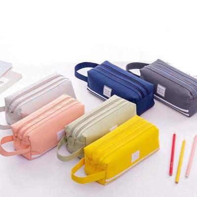 China Schools & Office Canvas Pen Storage Zipper Pencil Case for sale