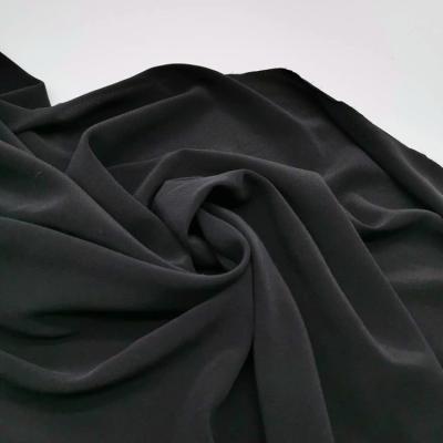 China High quality pure silk fabric in durable sandwased solid color crepe De chine silk for sale