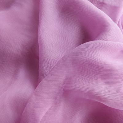 China Viable Colorful Nature Pleat Chiffon Silk Fabric For Dresses Garment for sale