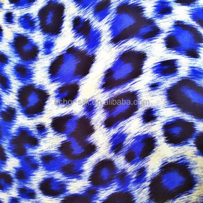 China 100% Chiffon Organic Fabric Digital Printed Leopard Silk for sale