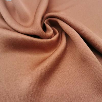 China Wholesale Anti-Static Plain Dyed Solid Color Satin Crepe Rayon Viscous Fabric For Ladies Dresses Garment for sale