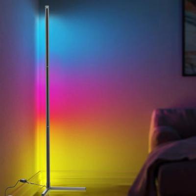 China Modern RGBi Color Changing Led Floor Light Multi Color LED Corner Light Living Room RGB Corner Light With Outdoor for sale