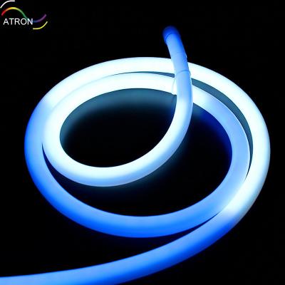 China Hotel Lobby Waterproof Anti Broken Pendant Light Round 360 Degree Led Light Home Decor Lamps Restaurant Hanging Led Linear Silicone Neon Rope Alexa TUYA Neon Cable Led for sale