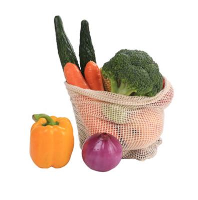 China Eco Friendly Unbleached Reusable Small Product Cotton Mesh Durable Shopping Bag for sale