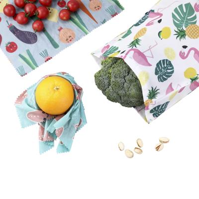 China Eco-Friendly High Quality Biodegradable Wax Paper Reusable Folding Vegetable Wrap For Storage for sale