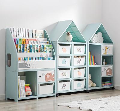 China Modern. Popular Children Book Rack Toy Chest Storage Plastic Kids Shelf Cabinets for sale