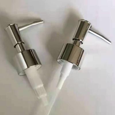 China Non Spill JIA SHUN Bathroom Hand Wash Dispenser Pump Hand Soap Lotion Liquid Cream Pump Shiny Silver Plastic for sale