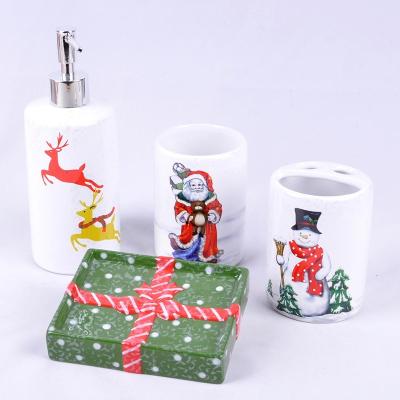 China 2018 Viable Hot Sale Christmas Decoration Bathroom Set for sale