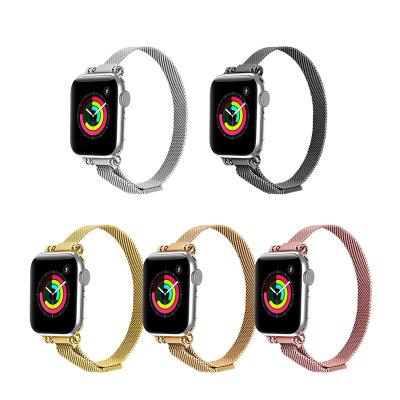 China 45mm Smart Watchband 44mm For iWatch Milan Magnetic Strap For I Watchband 40mm Series Small Size Stainless Steel Magnetic Strap For Apple Watch6/5/4/3 /2/1SE for sale