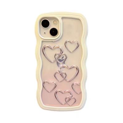 China Cute Magnet Shockproof Fashion Heart Gradient Ramp Phone Case For iPhone 13 pro 11 12 max pro X max XR XS max for sale