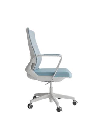 China Factory Direct Sales Chrome Adjustable Mid Back Base Wholesale Nylon Mesh Office Chair With White (Height) Armrest for sale