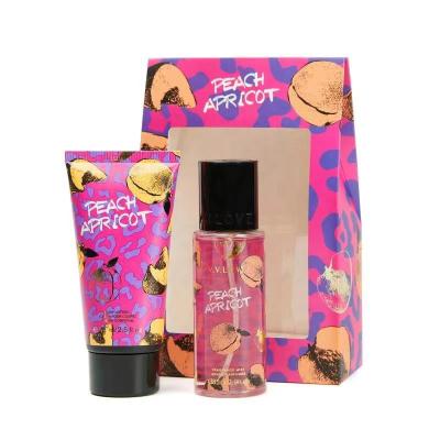 China VV Love 75ml Body Mist With 2 Pieces 85ml Body Lotions Gift Sets Wholesale Body Mist 9059 for sale