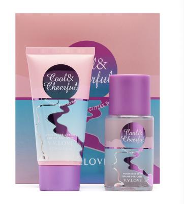 China VVLOVE 2pcs Bath Sets 88ml Body Mist 88ml Body Lotion For Lady Works 88ml Sets for sale