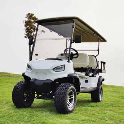 China Best Quality JoyHand Golf Cart 6 Seats 72V/4KW AC Electric System Lithium Battery Powered Lifted Aluminum Golf Cart 12x7 Wheel + 23