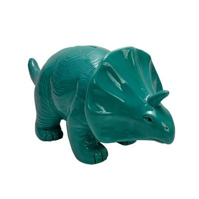 China Save Money Bank Decorative Money Saving Dinosaur Ceramic Coin Piggy Bank For Kids for sale