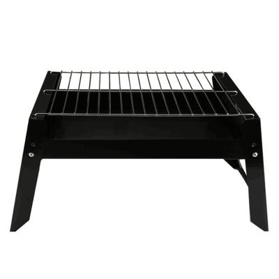 China Easily Assembled Portable BBQ Grill Smoker Folding Outdoor BBQ For Picnic Garden Patio Camping Black Steel BBQ Grill for sale