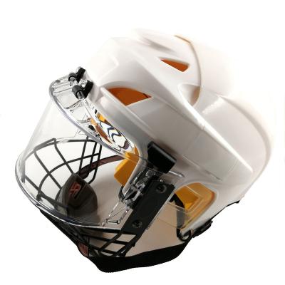 China Full Covered HECC Ice Hockey Trial Helmet With Cage And Shield Combo Visor Hybrid for sale