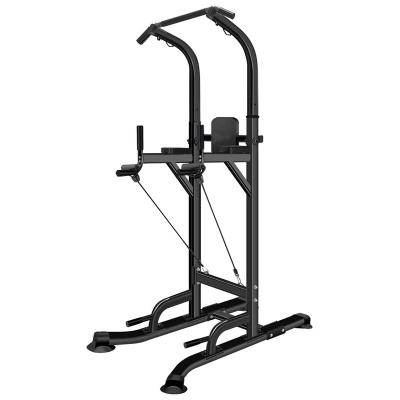 China Adjustable Power Tower Pull Up Bar Rack Dip Station Heavy Duty Multifunctional Fitness Training Equipment Home Gym for sale