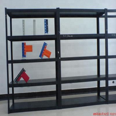 China Corrosion Protection Metal Shelving System Black Shelving Store Shelves Racks In Home Storage for sale