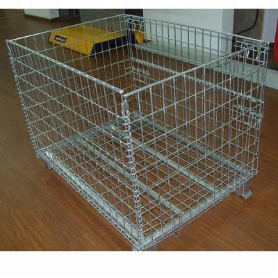 China Wrolling Wire Mesh Container No--Warehouse Rack Parts In Used Warehouse for sale