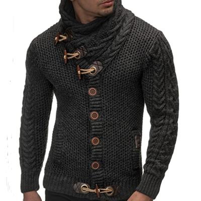 China Custom Jacket Mens Vintage Plain Tortoise Neck Turtle Neck Cardigan Sweaters Knitted Casual Pullovers Sweaters Anti Shrink Winter Pullover Hoodies for sale