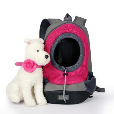 China Portable Double Shoulder Breathable Pet Backpack Double Shoulder Pet Cat Supplies And Breathable Dog Pet Nest Chest Backpack for sale