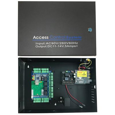 China TCP/IP Network Computer Four Door Wiegand Access Control Board System With Access Power Supply Box ACB-004PS for sale