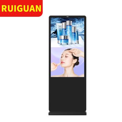 China Indoor Indoor 43 55inch LCD Advertising Display Standing Signage Touch Screen Totem Android Digital Player for sale