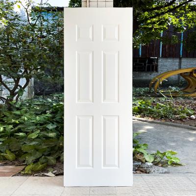 China Prettywood Modern American Prehung 2 Panel Traditional White Paint Solid Interior Door With Frames for sale