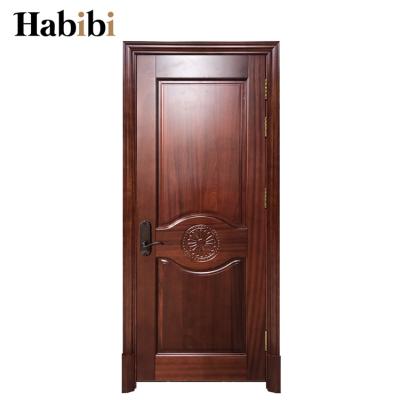 China Foshan Traditional Manufacture Latest Sapele Design Solid Hand Carved Wooden Door For House for sale