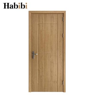 China Prettywood Eco-friendly Residential Style Carving Design WPC Panel Wood Room Interior Doors for sale