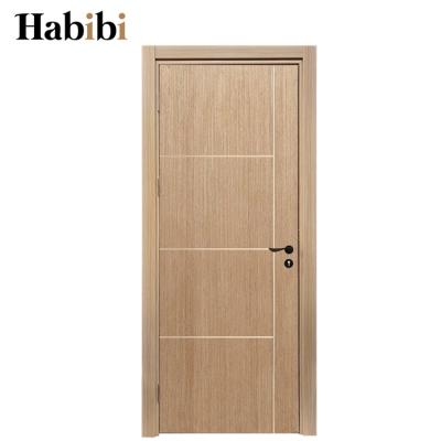 China Prettywood Eco-friendly Residential Style Carving Design WPC Panel Wood Room Interior Doors for sale