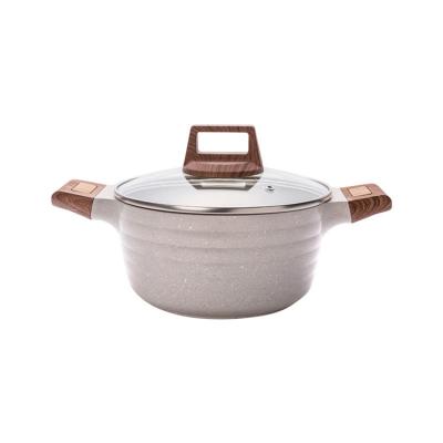 China The latest kitchen 2022 sustainable use cookware luxury aluminum cookware die casting soup pot for sale