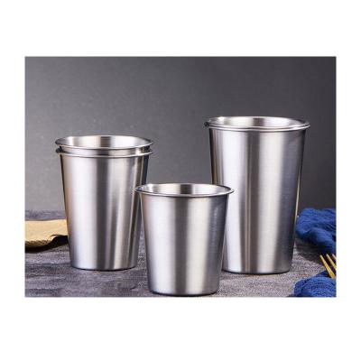 China Viable Popular Reusable Silver Stainless Steel Cup Tumbler Stainless Steel Cup Gold Stainless Steel Cup for sale