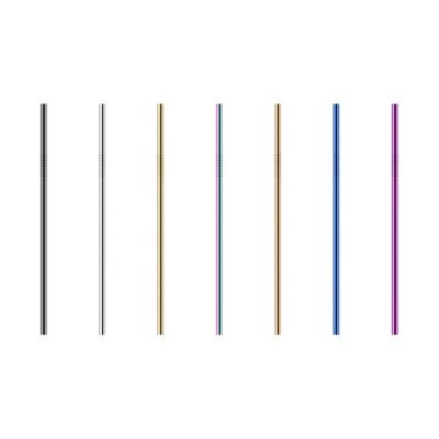 China Sustainable Wholesale 304 Series Stainless Steel Tube Colorful Stirring Straws Household Colored Straws for sale