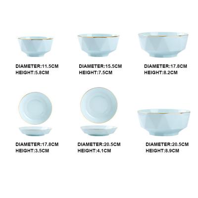 China Viable Cross Border Hot Sale Dishes Bowls Soup Bowl Set Noodle Bowl for sale