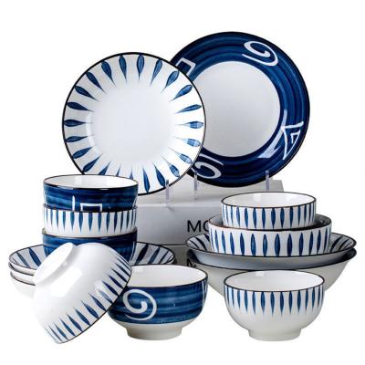 China Viable Direct Deal Mini Ceramic Bowl Dishes and Bowls Ceramic Bowl Chopsticks Gift Sets for sale