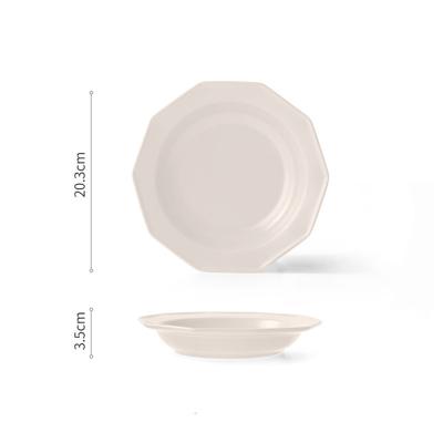 China Viable Chinese Ceramic Serving Plates Supplier Ceramic Dinner Plate Dish Soup Dish for sale