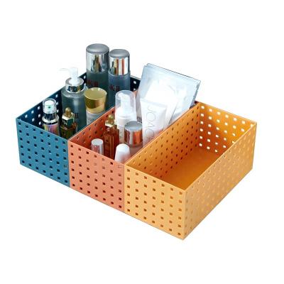 China PS Viable Hot Plastics Household Organizer Medium Storage Basket Desktop Storage Box for sale