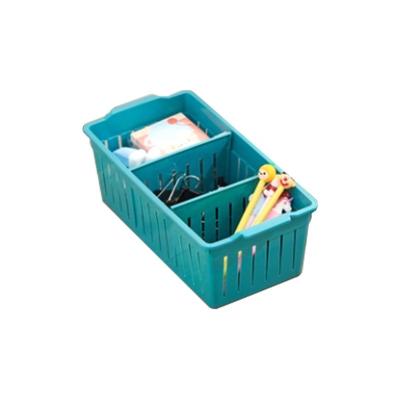 China Viable Colorful Household PP Plastics Large Capacity Divider Storage Basket Storage Box for sale