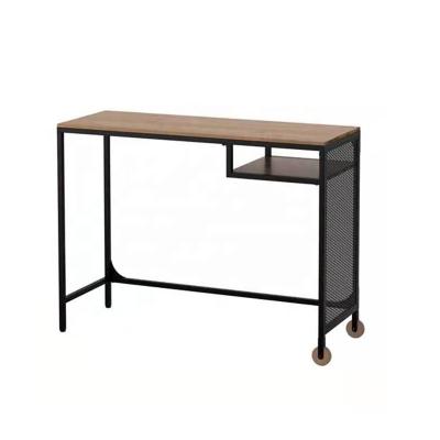 China Modern Foldable Office Standing Desk Console Table With Lockable Wheels for sale