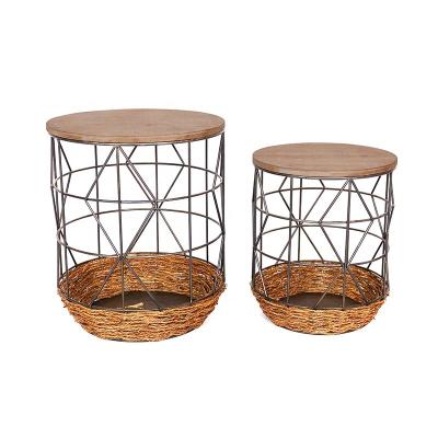 China Modern Metal And Wood Decoration Table For Home Side Sofa Living Room Table for sale