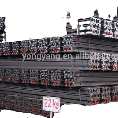 China High quality standard 22kg/m industrial project gigabyte light rail, steel rail for sale